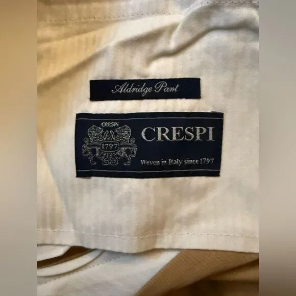 J. Crew x Crespi Milano Aldridge style pants in Khaki NWOT 35